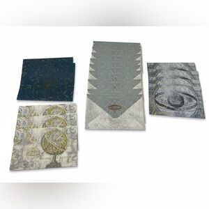 Punch Studio Cards Celestial World Earth 10 Total Envelopes Stationary Set Retro